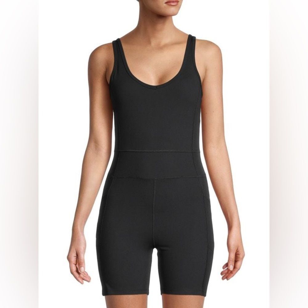 NWT Calvin Klein Performance | Black Strappy Back Biker Romper S